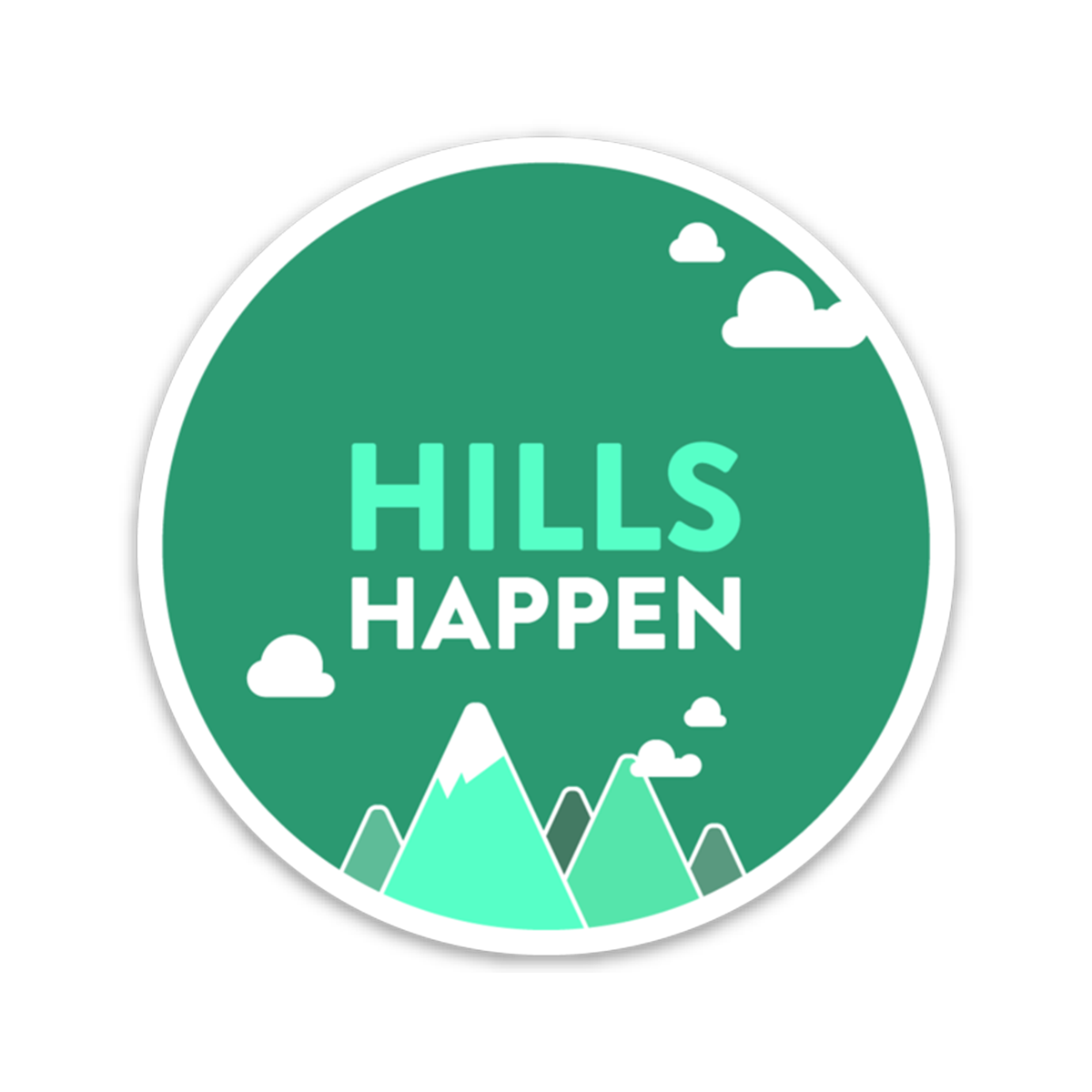 Hills Happen Sticker