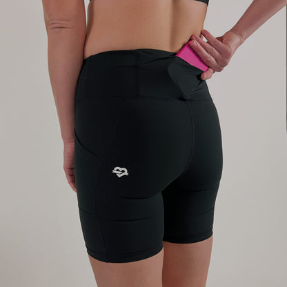 Dasher 5" Compression Shorts, Women's - Black